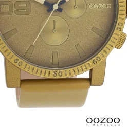 Oozoo Unisex Armbanduhr Timepieces Analog Leder olive grün UOC11217