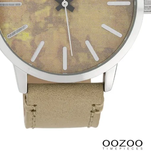 Oozoo Unisex Armbanduhr Timepieces Analog Leder beige UOC10000