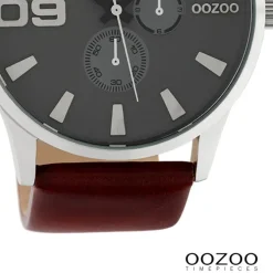 Oozoo Unisex Armbanduhr Timepieces Analog Leder dunkelbraun UOC10348