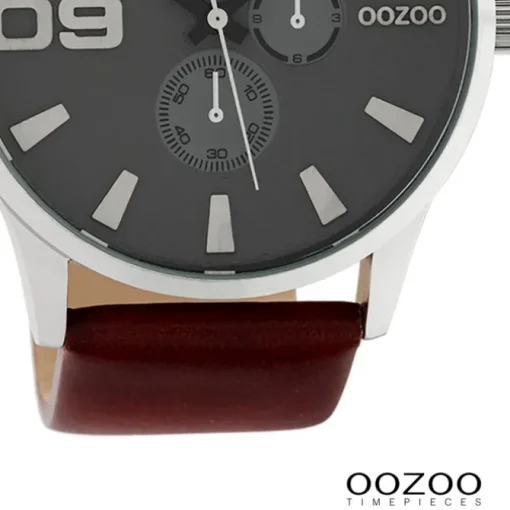 Oozoo Unisex Armbanduhr Timepieces Analog Leder dunkelbraun UOC10348