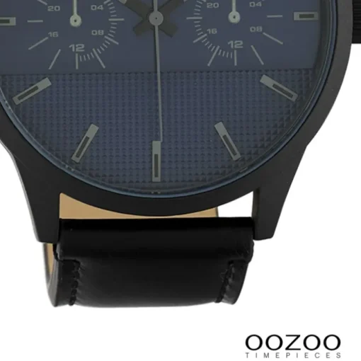 Oozoo Unisex Armbanduhr Timepieces Analog Leder schwarz UOC10539
