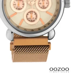 Oozoo Unisex Armbanduhr Timepieces Analog Metall rosegold UOC10695