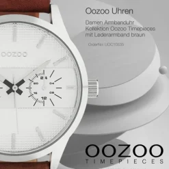 Oozoo Unisex Armbanduhr Timepieces Analog Leder braun UOC10535