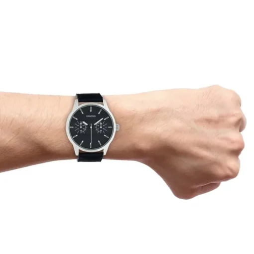 Oozoo Unisex Armbanduhr Timepieces Analog Leder dunkelblau UOC10536
