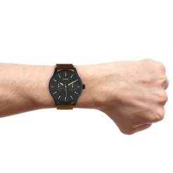 Oozoo Unisex Armbanduhr Timepieces Analog Leder braun UOC10538