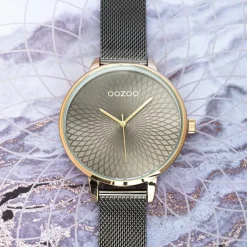 Oozoo Unisex Armbanduhr Timepieces Analog Metall schwarz UOC10554