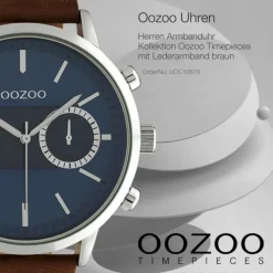 Oozoo Unisex Armbanduhr Timepieces Analog Leder braun UOC10670