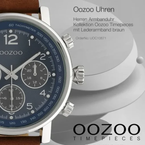 Oozoo Unisex Armbanduhr Timepieces Analog Leder braun UOC10671