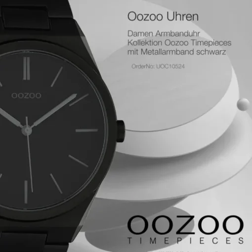 Oozoo Unisex Armbanduhr Timepieces Analog Metall schwarz UOC10524