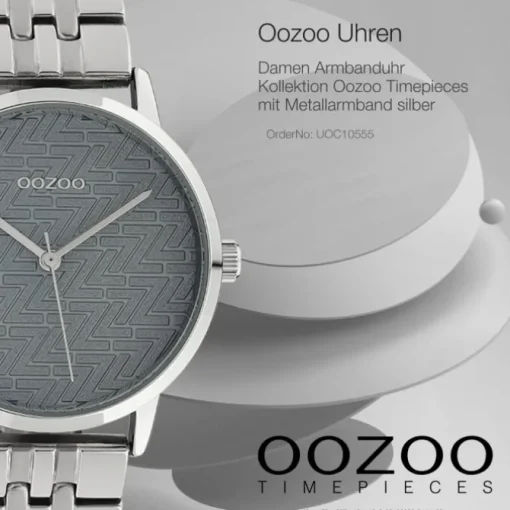 Oozoo Unisex Armbanduhr Timepieces Analog Metall silber UOC10555