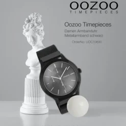 Oozoo Unisex Armbanduhr Timepieces Analog Metall schwarz UOC10690