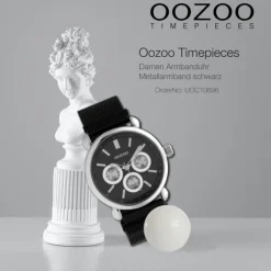 Oozoo Unisex Armbanduhr Timepieces Analog Metall schwarz UOC10696