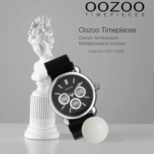 Oozoo Unisex Armbanduhr Timepieces Analog Metall schwarz UOC10696