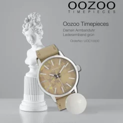 Oozoo Unisex Armbanduhr Timepieces Analog Leder beige UOC10000