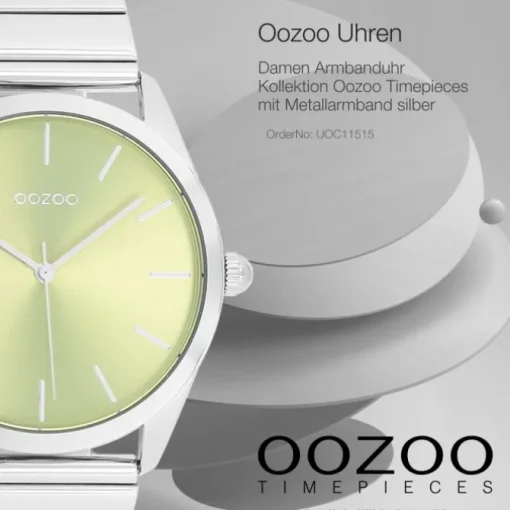 Oozoo Unisex Armbanduhr Timepieces Analog Metallband silber UOC11515