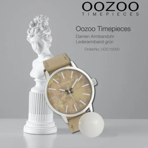 Oozoo Unisex Armbanduhr Timepieces Analog Leder beige UOC10000
