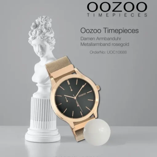 Oozoo Unisex Armbanduhr Timepieces Analog Metall rosegold UOC10688