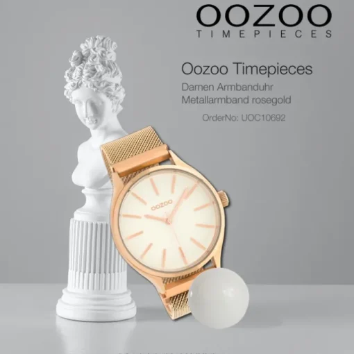 Oozoo Unisex Armbanduhr Timepieces Analog Metall rosegold UOC10692