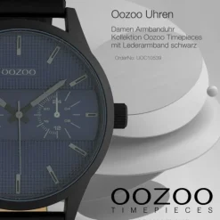 Oozoo Unisex Armbanduhr Timepieces Analog Leder schwarz UOC10539