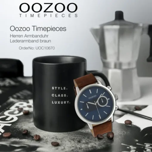Oozoo Unisex Armbanduhr Timepieces Analog Leder braun UOC10670