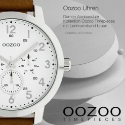 Oozoo Unisex Armbanduhr Timepieces Analog Leder braun UOC10505