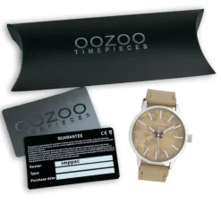 Oozoo Unisex Armbanduhr Timepieces Analog Leder beige UOC10000