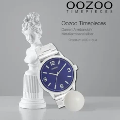 Oozoo Unisex Armbanduhr Timepieces Analog Metallband silber UOC11503