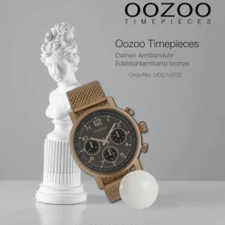 Oozoo Unisex Armbanduhr Timepieces C10702 Analog Edelstahl bronze UOC10702