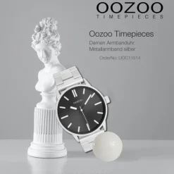 Oozoo Unisex Armbanduhr Timepieces Analog Metallband silber UOC11514