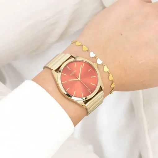 Oozoo Unisex Armbanduhr Timepieces Analog Metallband gold UOC11518
