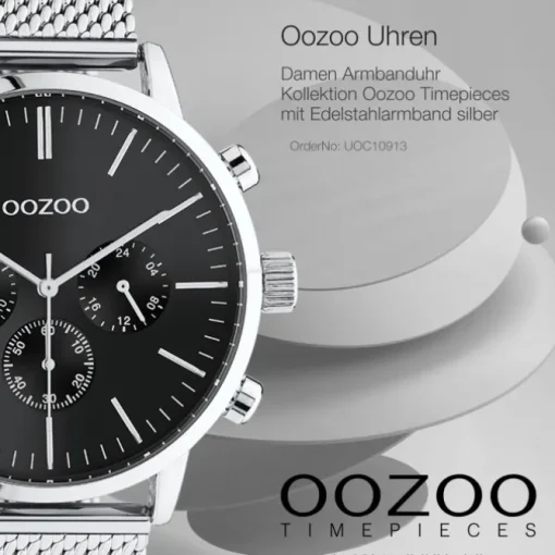 Oozoo Unisex Armbanduhr Timepieces C10913 Analog Edelstahl silber UOC10913