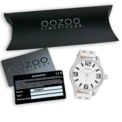 Oozoo Unisex Armbanduhr Timepieces Analog Leder weiß UOC1000A