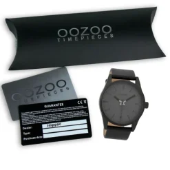 Oozoo Unisex Armbanduhr Timepieces Analog Leder schwarz UOC9629A