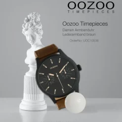 Oozoo Unisex Armbanduhr Timepieces Analog Leder braun UOC10538