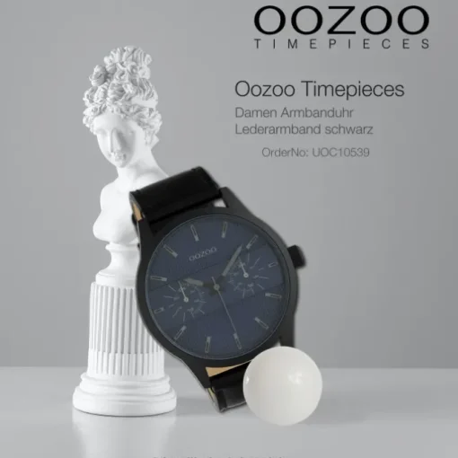 Oozoo Unisex Armbanduhr Timepieces Analog Leder schwarz UOC10539