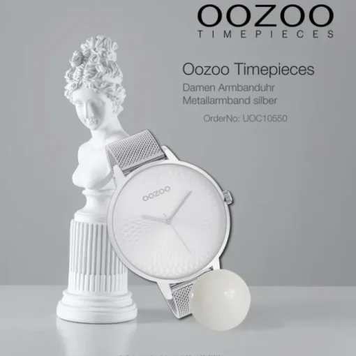 Oozoo Unisex Armbanduhr Timepieces Analog Metall silber UOC10550