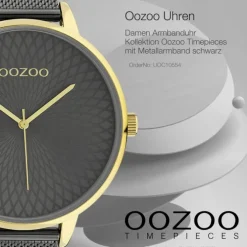 Oozoo Unisex Armbanduhr Timepieces Analog Metall schwarz UOC10554