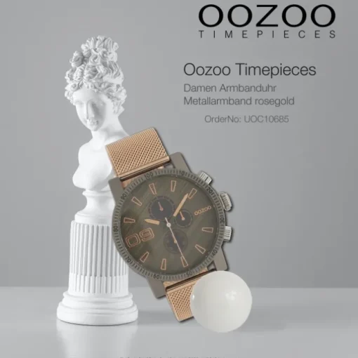 Oozoo Unisex Armbanduhr Timepieces Analog Metall rosegold UOC10685