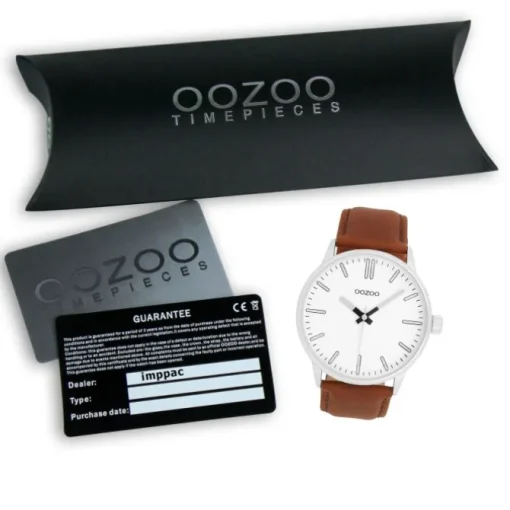 Oozoo Unisex Armbanduhr Timepieces Analog Lederband braun UOC11513
