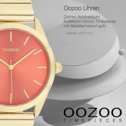 Oozoo Unisex Armbanduhr Timepieces Analog Metallband gold UOC11518