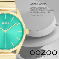 Oozoo Unisex Armbanduhr Timepieces Analog Metallband gold UOC11519