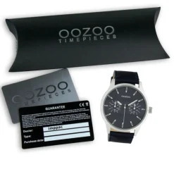 Oozoo Unisex Armbanduhr Timepieces Analog Leder dunkelblau UOC10536