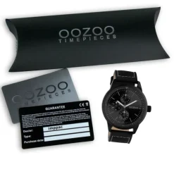 Oozoo Unisex Armbanduhr Timepieces C10909 Analog Leder schwarz UOC10909
