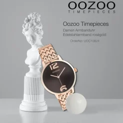 Oozoo Unisex Armbanduhr Timepieces C10924 Analog Edelstahl roségold UOC10924