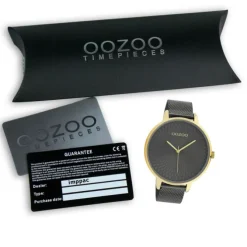 Oozoo Unisex Armbanduhr Timepieces Analog Metall schwarz UOC10554