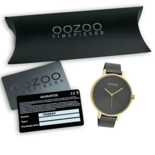 Oozoo Unisex Armbanduhr Timepieces Analog Metall schwarz UOC10554