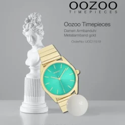 Oozoo Unisex Armbanduhr Timepieces Analog Metallband gold UOC11519