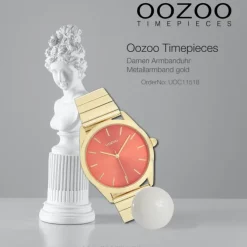 Oozoo Unisex Armbanduhr Timepieces Analog Metallband gold UOC11518