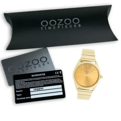 Oozoo Unisex Armbanduhr Timepieces Analog Metallband gold UOC11517