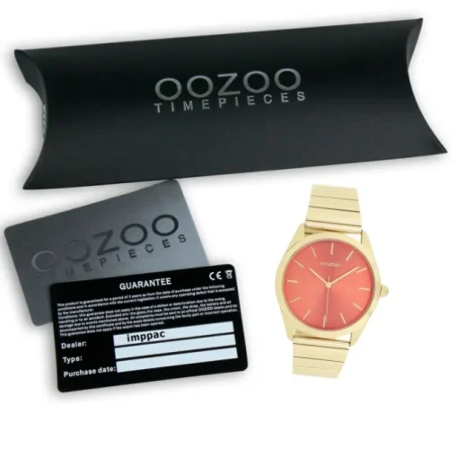 Oozoo Unisex Armbanduhr Timepieces Analog Metallband gold UOC11518